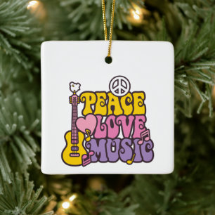 Peace, Love, And Music Ornament
