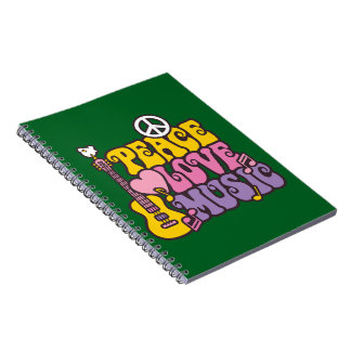 Peace, Love, And Music Photo Notebook