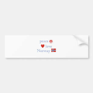 Peace Love and Norway Bumper Sticker