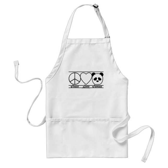 Peace Love and Pandas Standard Apron (Front)