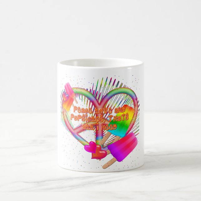 Peace Love and Popsicles-Coffee Mug (Center)