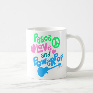 Peace, Love and Powerpop 2-Side Coffee Mug