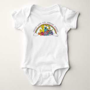 Peace, Love and Sesame Street Baby Bodysuit