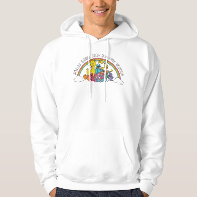 Peace, Love and Sesame Street Hoodie (Front)