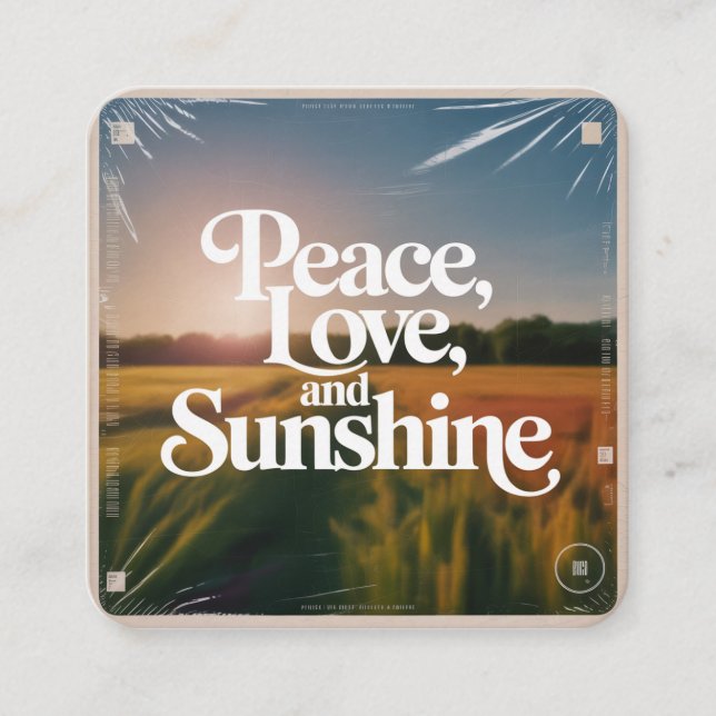 Peace, Love, And Sunshine Enclosure Card (Front)