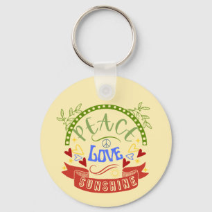 Peace, Love and Sunshine Keychain