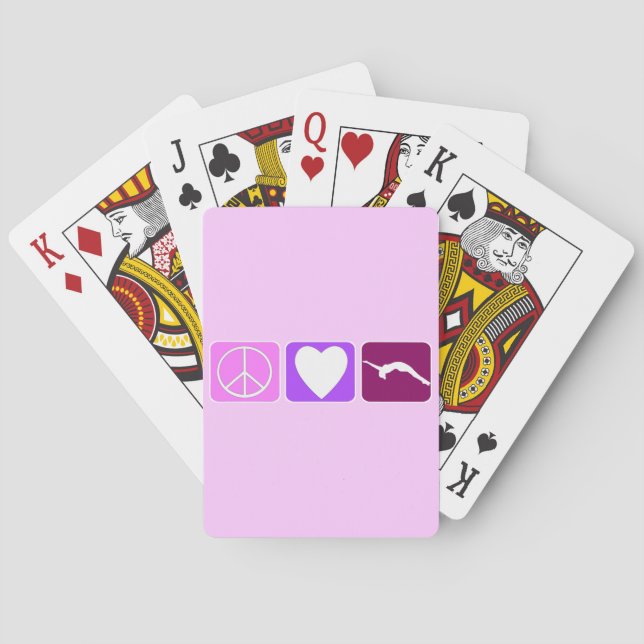 Peace Love and Tumble Playing Cards (Back)