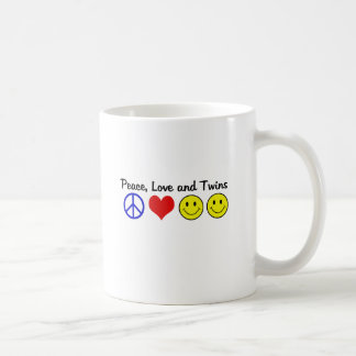 Peace Love and Twins Coffee Mug