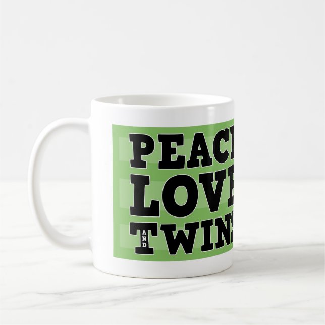 Peace Love and Twins Coffee Mug (Left)