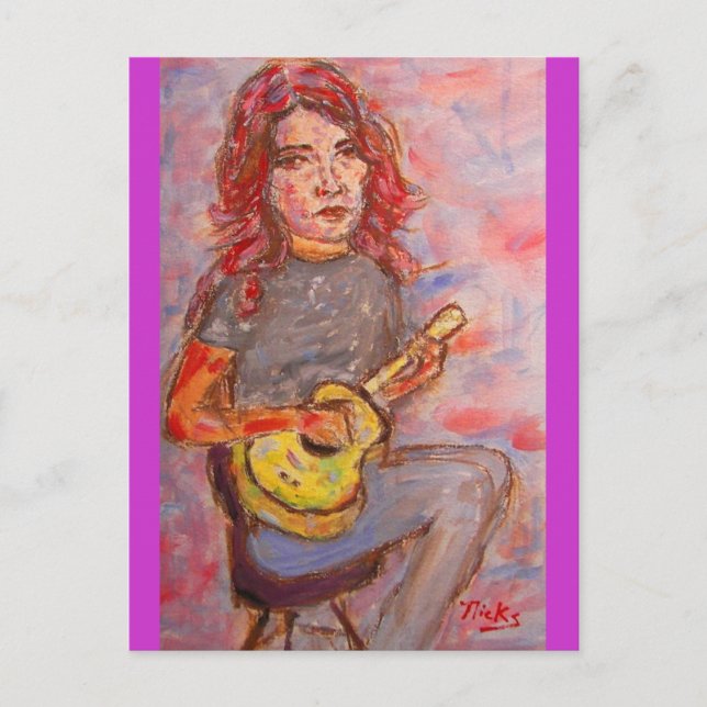 peace love and ukulele postcard (Front)
