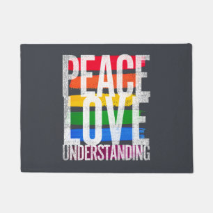 Peace Love and Understanding Doormat