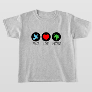 Peace love and unicorns T-Shirt