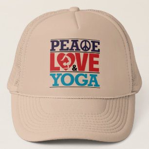 Peace, Love and Yoga Hat