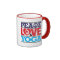 Peace, Love and Yoga Mug