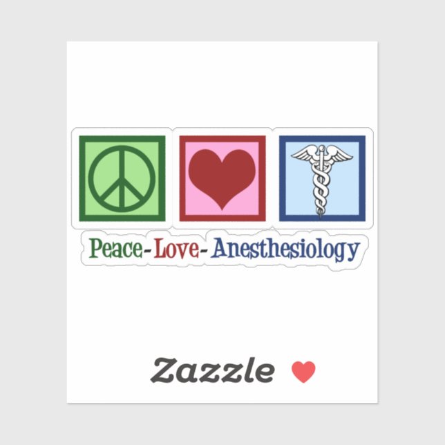 Peace Love Anesthesiology (Sheet)