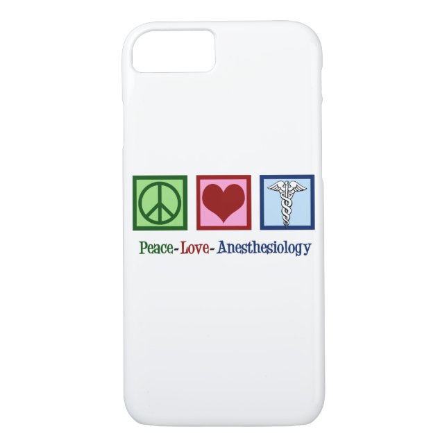 Peace Love Anesthesiology Case-Mate iPhone Case (Back)