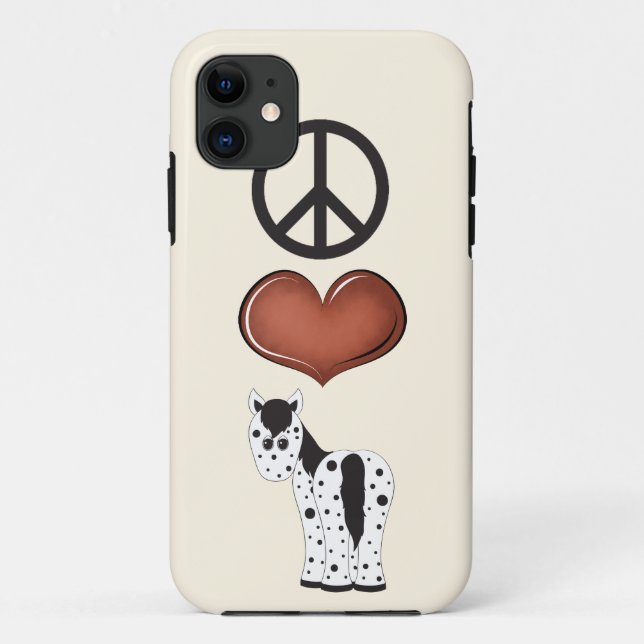 Peace Love Appaloosa Horse iPhone 5 Coque (Dos)