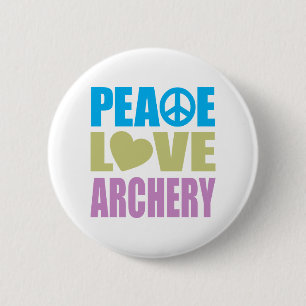 Peace Love Archery 2 Inch Round Button