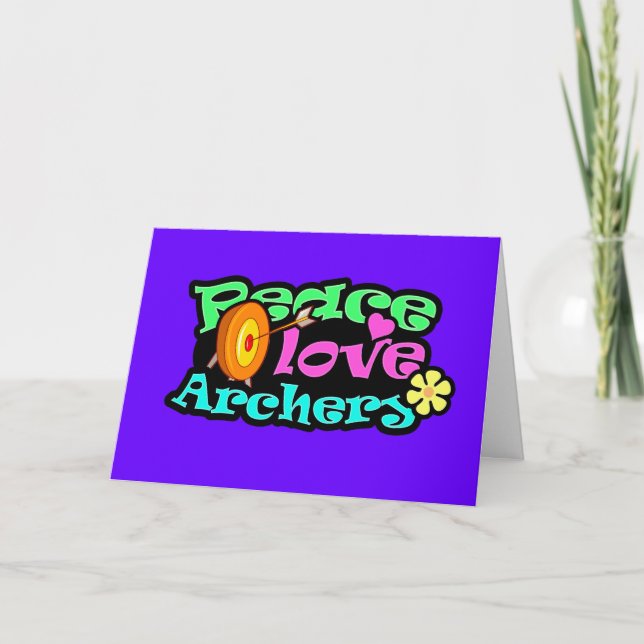 Peace, Love, Archery Card (Front)