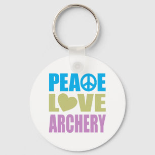 Peace Love Archery Keychain