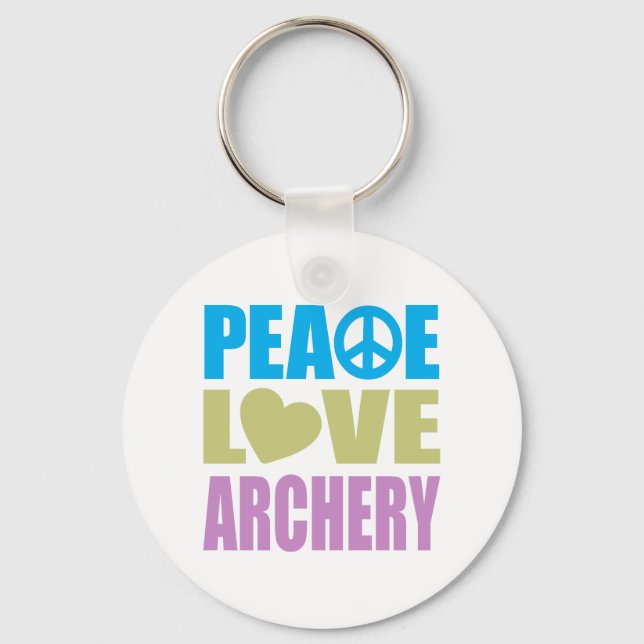 Peace Love Archery Keychain (Front)
