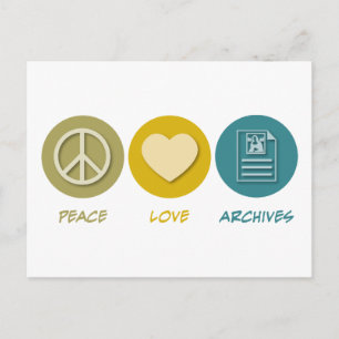 Peace Love Archives Postcard