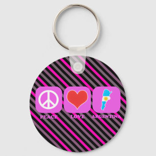 Peace Love Argentina Keychain