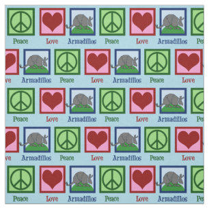 Peace Love Armadillos Fabric
