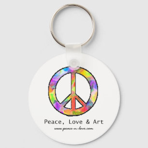 Peace, Love & Art Keychain