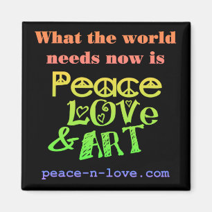 Peace, Love & Art Magnet