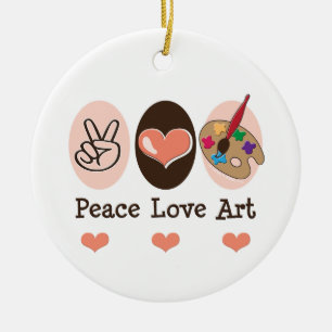 Peace Love Art Ornament
