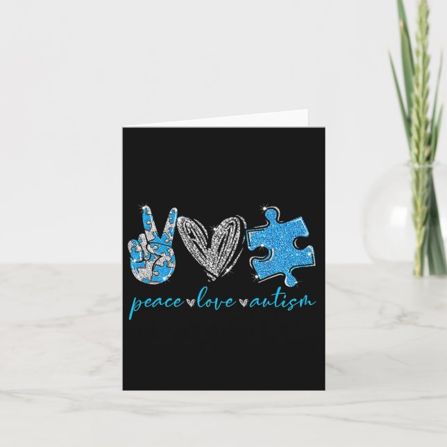 Peace Love Autism  Card (Front)