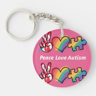 Peace.Love.Autism  Keychain