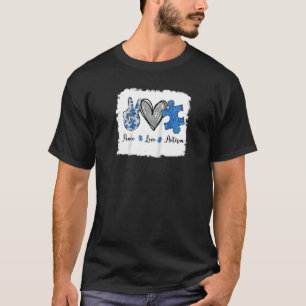 Peace Love Autism Raglan T-Shirt