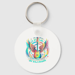 Peace Love Autism World Tour Rock The Spectrum Adv Keychain