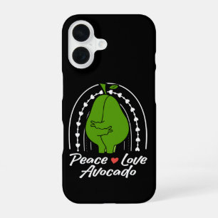 Peace Love Avocado Funny Retro Avocado Fruit Lover iPhone 16 Case
