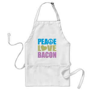 Peace Love Bacon Standard Apron