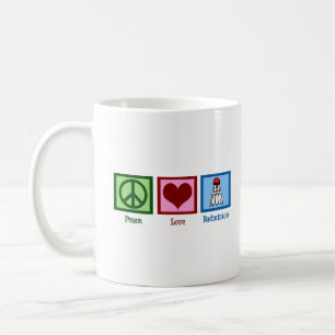Peace Love Badminton Coffee Mug