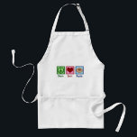 Peace Love Bagels Standard Apron<br><div class="desc">Peace Love Bagels. A cute bagel shop owner gift for a lover of baked goods and breakfast food.</div>