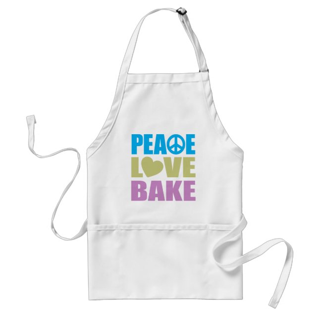 Peace Love Bake Standard Apron (Front)