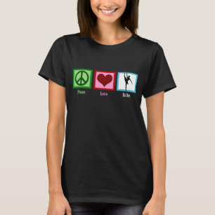 Peace Love Ballet Cute Ballerina T-Shirt