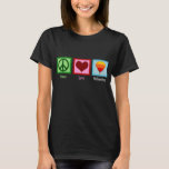 Peace Love Ballooning Hot Air Balloon Festival T-Shirt<br><div class="desc">A peace sign, heart, and a cute hot air balloon. A pretty hot air balloon festival t-shirt.</div>