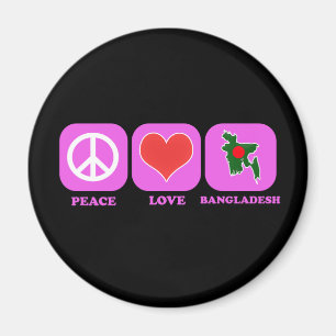 Peace Love Bangladesh Magnet