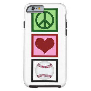Peace Love Baseball Tough iPhone 6 Case