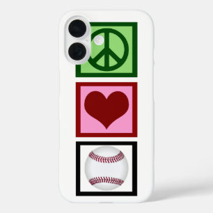 Peace Love Baseball iPhone 16 Case