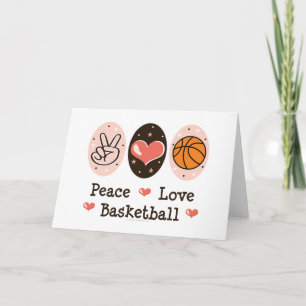 Peace Love Basketball Carte de voeux
