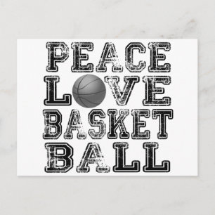 Peace, Love, Basketball Postcard