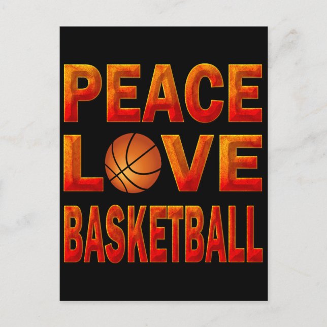 PEACE LOVE BASKETBALL POSTCARD (Front)