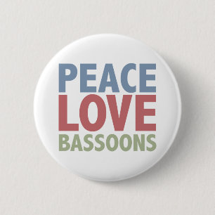 Peace Love Bassoons 2 Inch Round Button