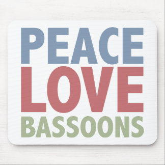 Peace Love Bassoons Mouse Pad